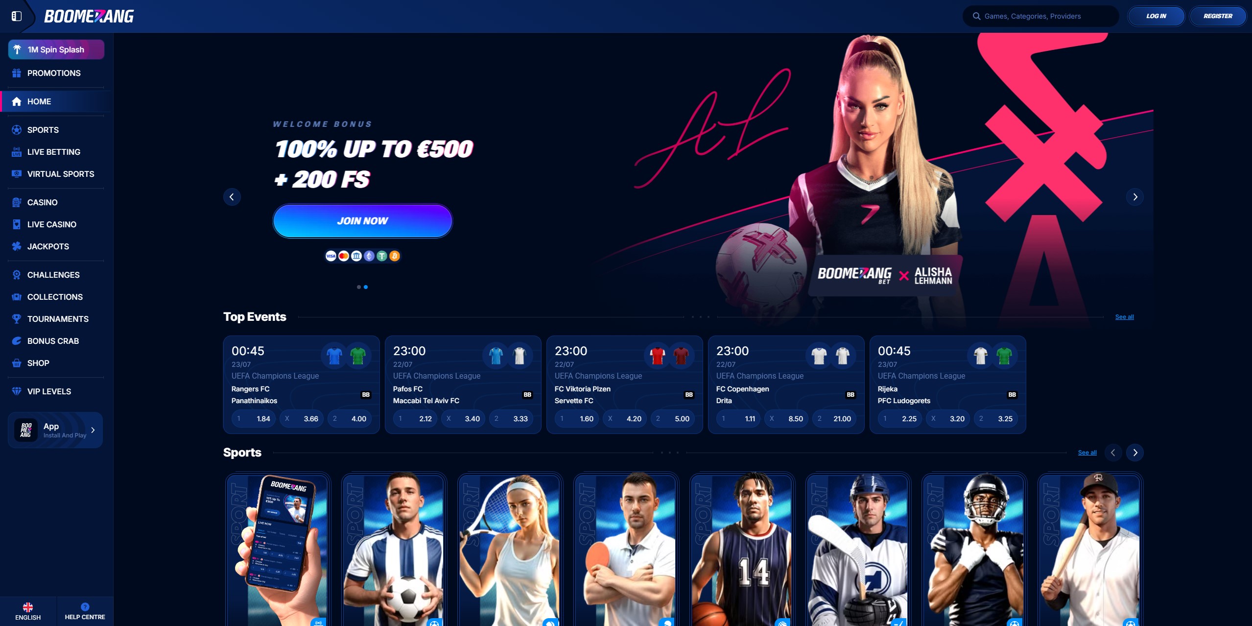 Welcome bonus offer